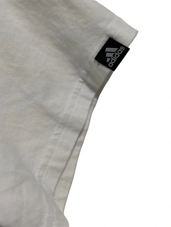 100% Cotton Adidas White Short Sleeve Tee - Picture 4 of 5